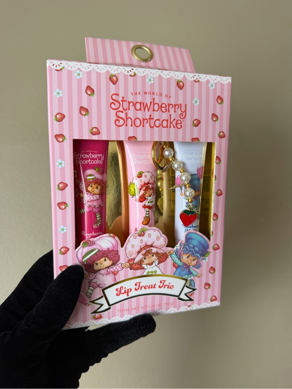 Strawberry Shortcake Kids Pink Lip Treat Trio.NWT